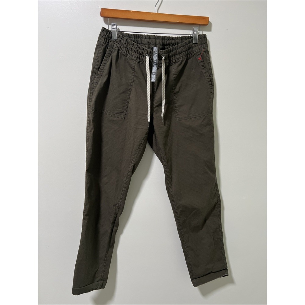 VUORI The Rise The Shine Brown Crop Rolled Organic Cotton Pants Sz Small Outdoor